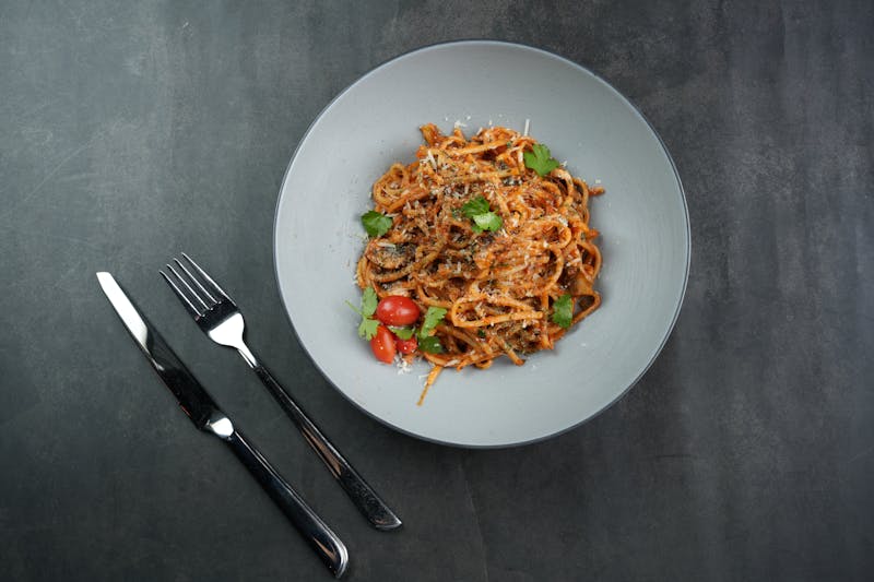 Spaghetti Bolognese with rich meat sauce